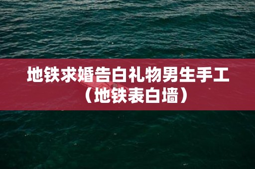 地铁求婚告白礼物男生手工（地铁表白墙）