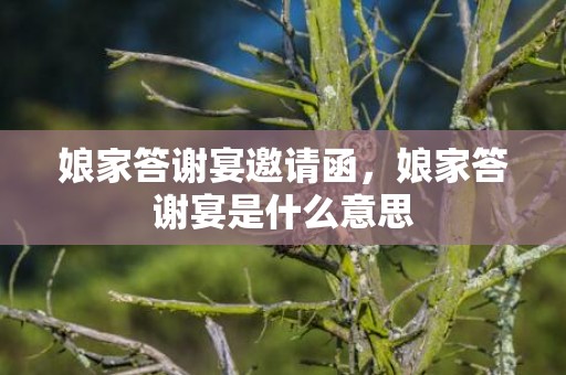 娘家答谢宴邀请函，娘家答谢宴是什么意思