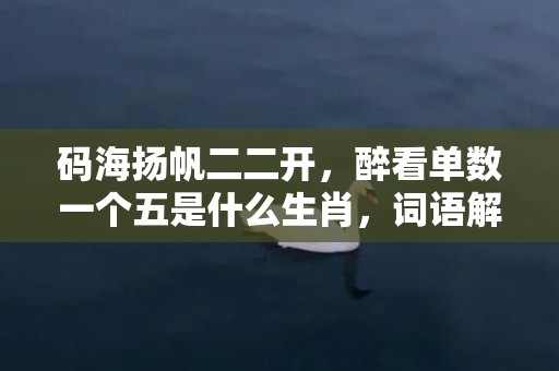 码海扬帆二二开，醉看单数一个五是什么生肖，词语解释落实