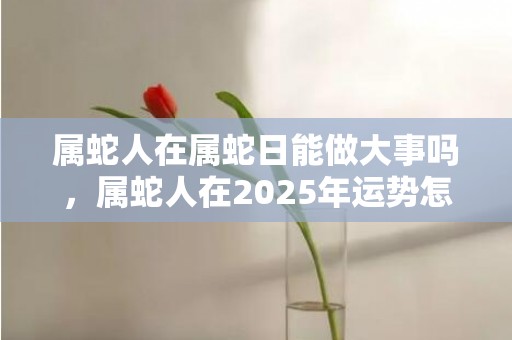 属蛇人在属蛇日能做大事吗，属蛇人在2025年运势怎样 属蛇之人适合当一个编剧