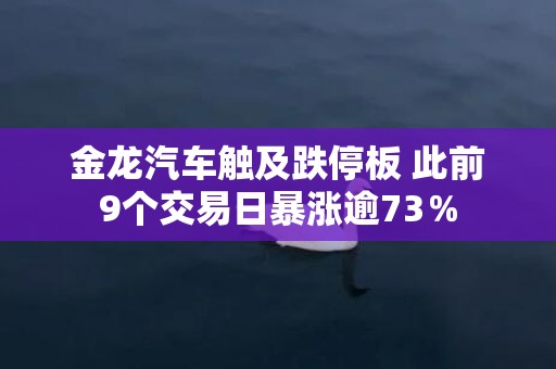 金龙汽车触及跌停板 此前9个交易日暴涨逾73％