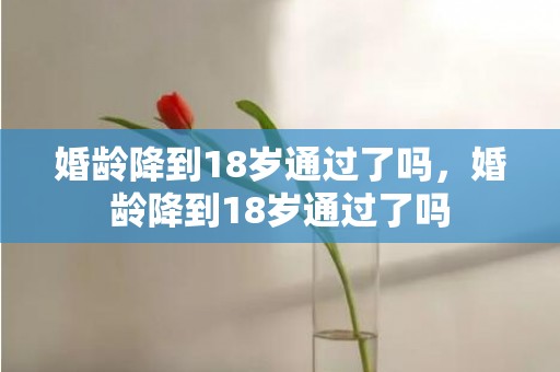 婚龄降到18岁通过了吗，婚龄降到18岁通过了吗