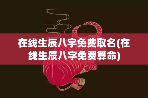 在线生辰八字免费取名(在线生辰八字免费算命)