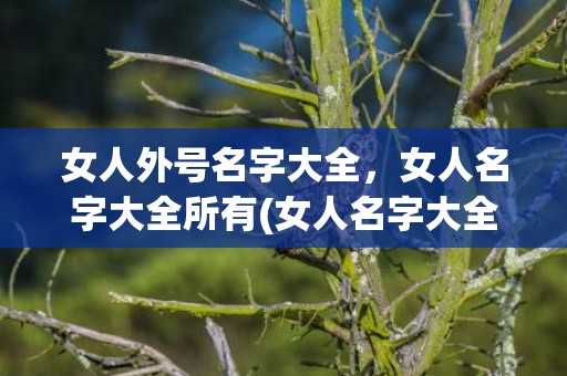 女人外号名字大全，女人名字大全所有(女人名字大全：拓展你的生活灵感)