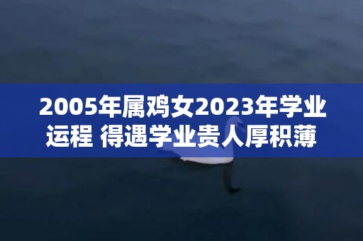 2005年属鸡女2023年学业运程 得遇学业贵人厚积薄发