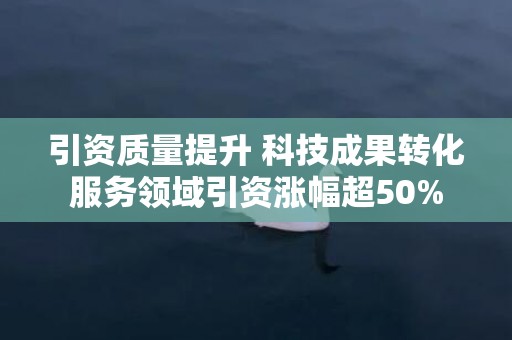 引资质量提升 科技成果转化服务领域引资涨幅超50%