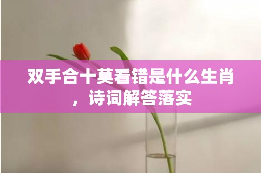 双手合十莫看错是什么生肖，诗词解答落实