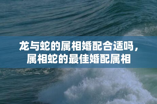 龙与蛇的属相婚配合适吗，属相蛇的最佳婚配属相