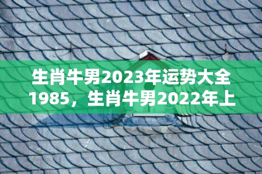 生肖牛男2023年运势大全1985，生肖牛男2022年上半年怎么样,各运势有很好的势头