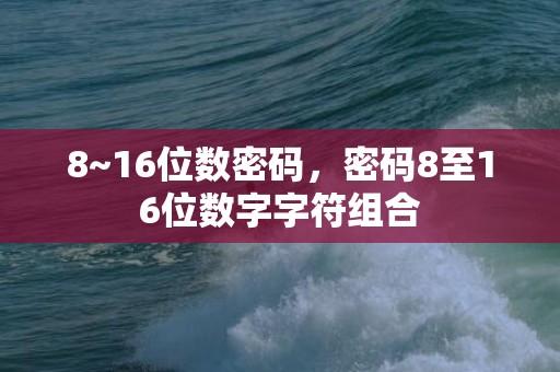 8~16位数密码，密码8至16位数字字符组合