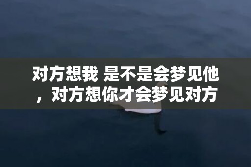 对方想我 是不是会梦见他，对方想你才会梦见对方