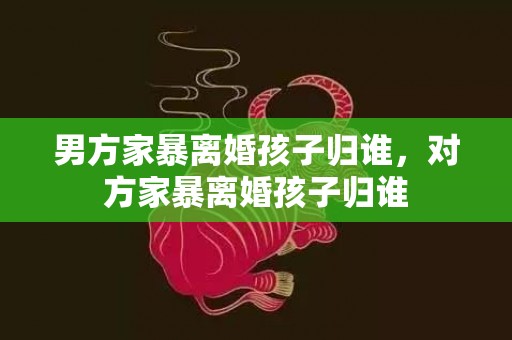 男方家暴离婚孩子归谁，对方家暴离婚孩子归谁