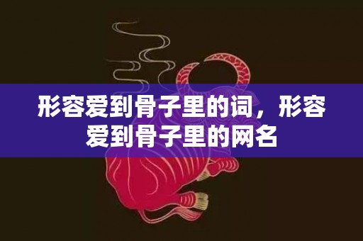 形容爱到骨子里的词，形容爱到骨子里的网名