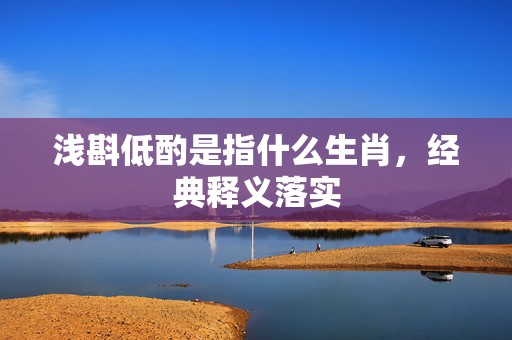 浅斟低酌是指什么生肖，经典释义落实