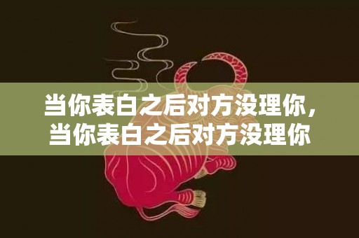 当你表白之后对方没理你，当你表白之后对方没理你