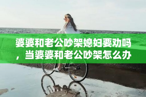 婆婆和老公吵架媳妇要劝吗，当婆婆和老公吵架怎么办