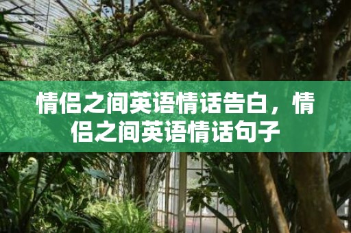 情侣之间英语情话告白，情侣之间英语情话句子