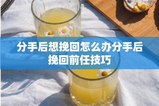 分手后想挽回怎么办分手后挽回前任技巧