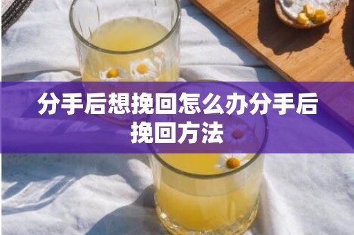 分手后想挽回怎么办分手后挽回方法