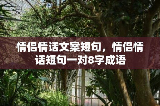 情侣情话文案短句，情侣情话短句一对8字成语