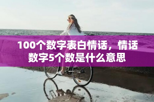 100个数字表白情话，情话数字5个数是什么意思