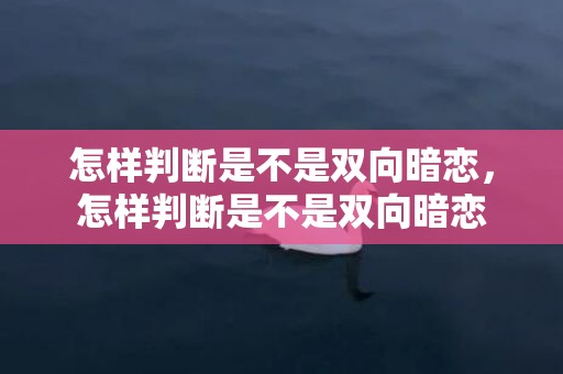 怎样判断是不是双向暗恋，怎样判断是不是双向暗恋