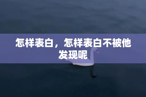 怎样表白，怎样表白不被他发现呢