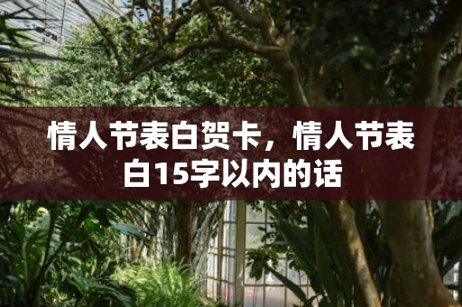 情人节表白贺卡，情人节表白15字以内的话