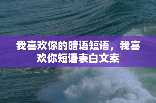 我喜欢你的暗语短语，我喜欢你短语表白文案