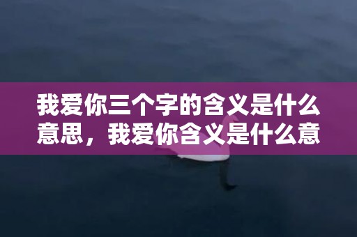 我爱你三个字的含义是什么意思，我爱你含义是什么意思