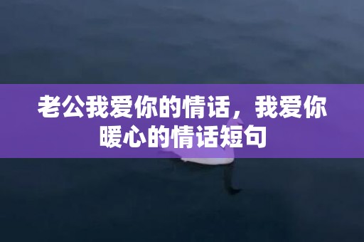 老公我爱你的情话，我爱你暖心的情话短句