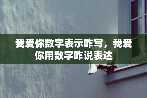 我爱你数字表示咋写，我爱你用数字咋说表达