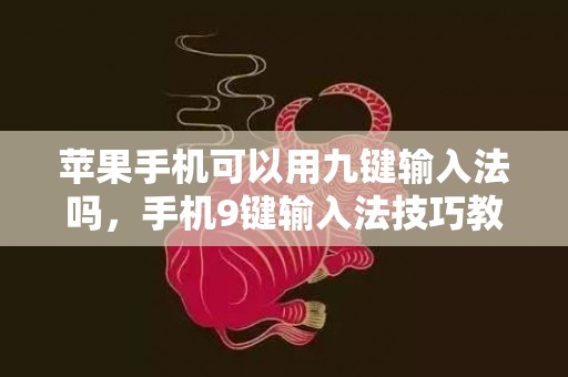 苹果手机可以用九键输入法吗，手机9键输入法技巧教程