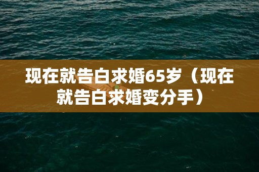 现在就告白求婚65岁（现在就告白求婚变分手）