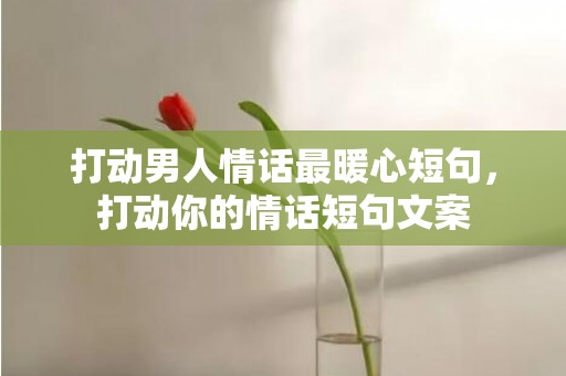 打动男人情话最暖心短句，打动你的情话短句文案