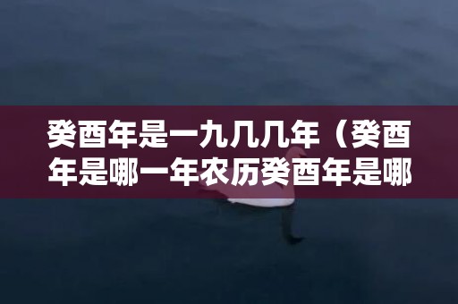 癸酉年是一九几几年（癸酉年是哪一年农历癸酉年是哪一年）