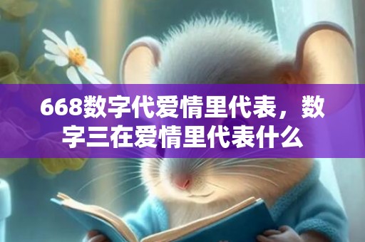 668数字代爱情里代表，数字三在爱情里代表什么