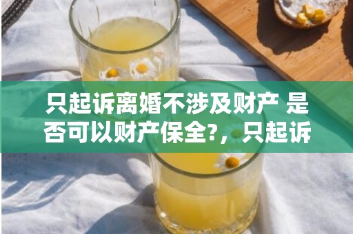 只起诉离婚不涉及财产 是否可以财产保全?，只起诉离婚不涉及财产（只起诉离婚不涉及其他）