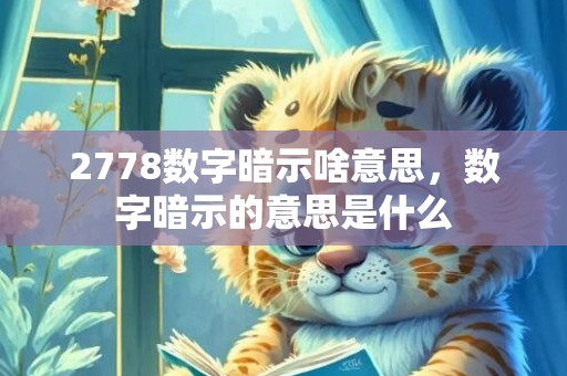 2778数字暗示啥意思，数字暗示的意思是什么