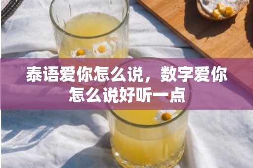 泰语爱你怎么说，数字爱你怎么说好听一点