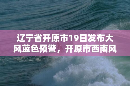 辽宁省开原市19日发布大风蓝色预警，开原市西南风5到6级、阵风7到8级