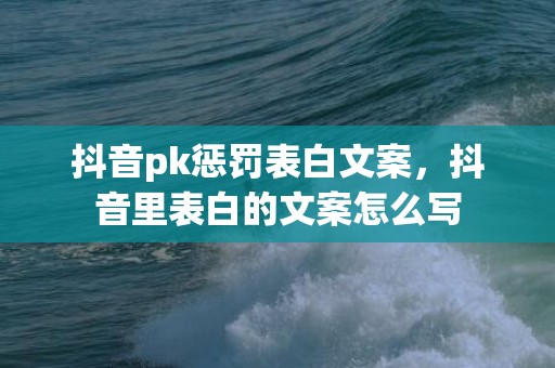 抖音pk惩罚表白文案，抖音里表白的文案怎么写