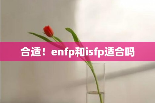 合适！enfp和isfp适合吗