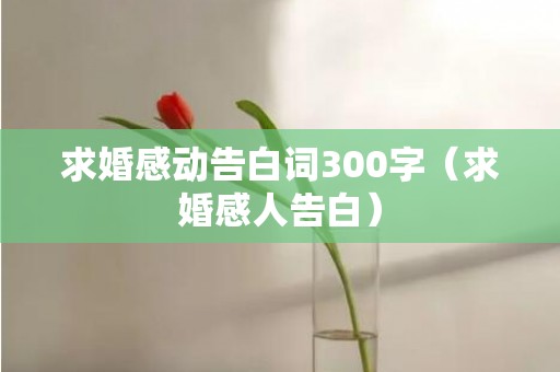 求婚感动告白词300字（求婚感人告白）