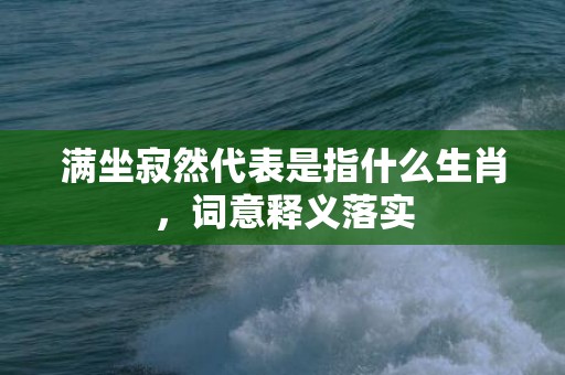 满坐寂然代表是指什么生肖，词意释义落实