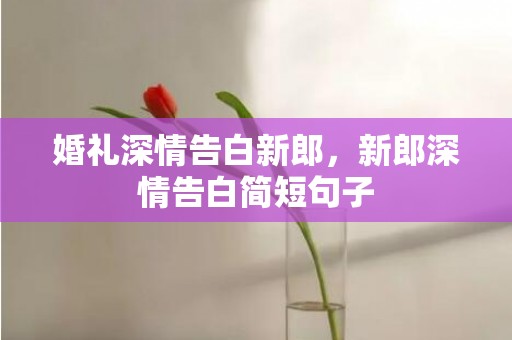 婚礼深情告白新郎，新郎深情告白简短句子