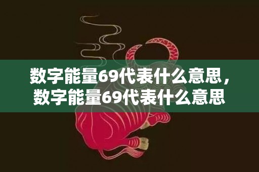 数字能量69代表什么意思，数字能量69代表什么意思