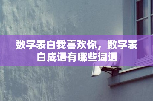 数字表白我喜欢你，数字表白成语有哪些词语