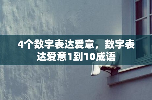 4个数字表达爱意，数字表达爱意1到10成语