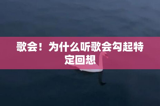 歌会！为什么听歌会勾起特定回想